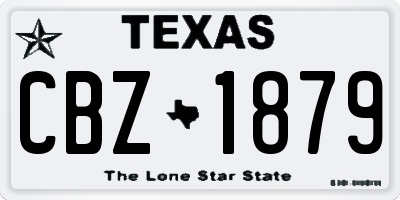 TX license plate CBZ1879