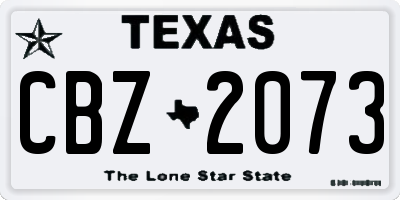 TX license plate CBZ2073