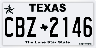 TX license plate CBZ2146