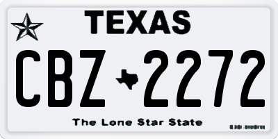 TX license plate CBZ2272