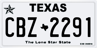 TX license plate CBZ2291