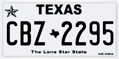 TX license plate CBZ2295