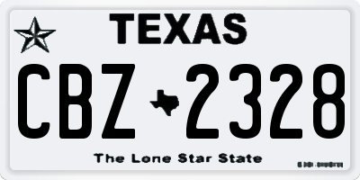 TX license plate CBZ2328