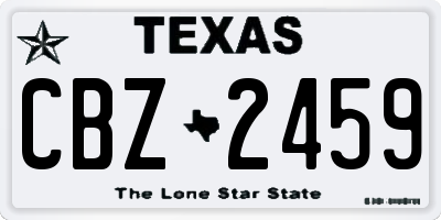 TX license plate CBZ2459