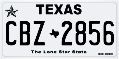 TX license plate CBZ2856