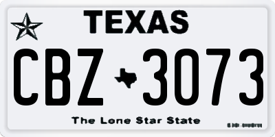 TX license plate CBZ3073