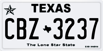 TX license plate CBZ3237