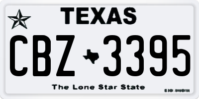 TX license plate CBZ3395
