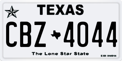 TX license plate CBZ4044