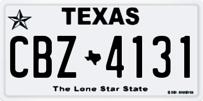 TX license plate CBZ4131