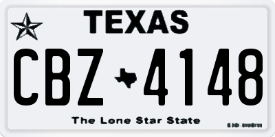TX license plate CBZ4148
