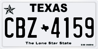 TX license plate CBZ4159