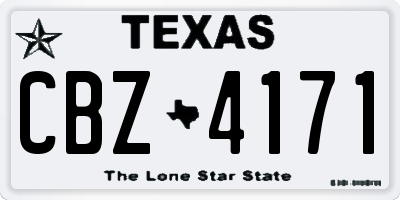 TX license plate CBZ4171