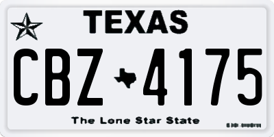 TX license plate CBZ4175