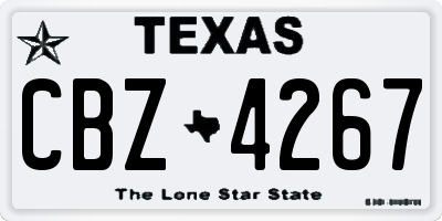 TX license plate CBZ4267