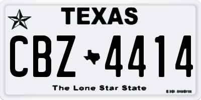 TX license plate CBZ4414