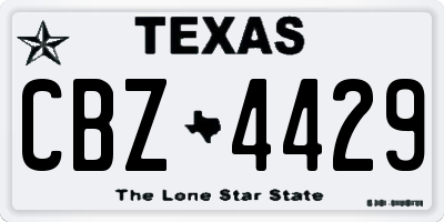 TX license plate CBZ4429