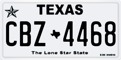 TX license plate CBZ4468
