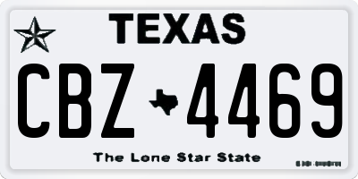 TX license plate CBZ4469
