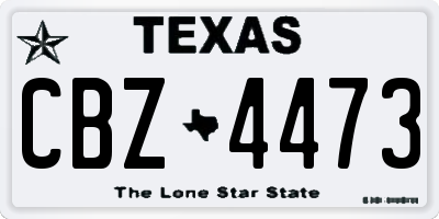 TX license plate CBZ4473