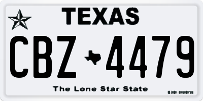 TX license plate CBZ4479