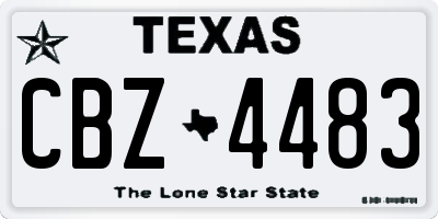 TX license plate CBZ4483