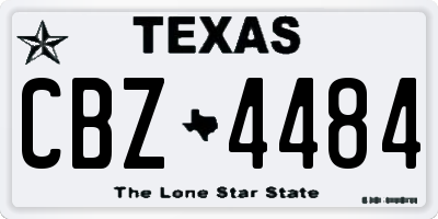 TX license plate CBZ4484