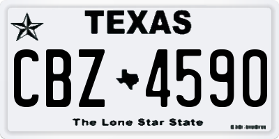 TX license plate CBZ4590