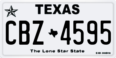 TX license plate CBZ4595
