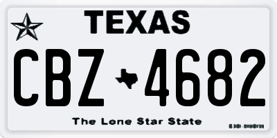 TX license plate CBZ4682