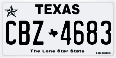 TX license plate CBZ4683