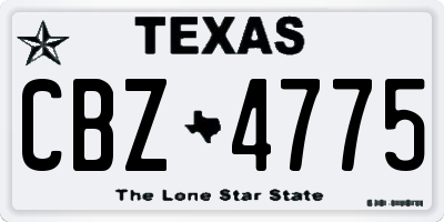 TX license plate CBZ4775