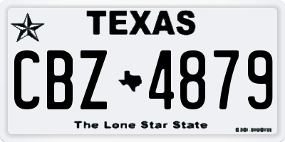 TX license plate CBZ4879