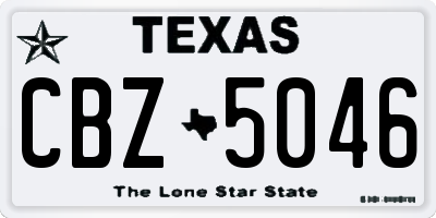 TX license plate CBZ5046