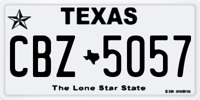 TX license plate CBZ5057
