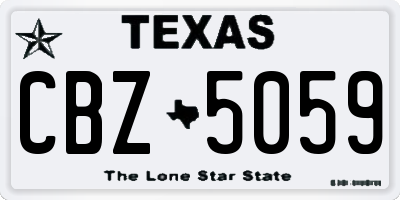 TX license plate CBZ5059