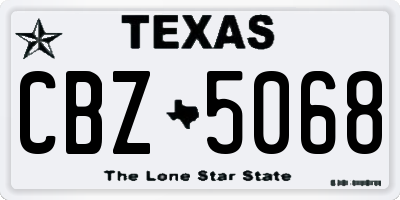 TX license plate CBZ5068