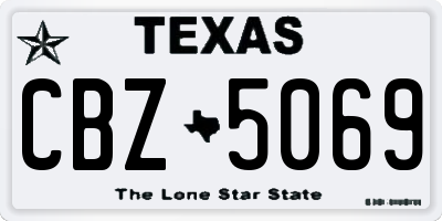 TX license plate CBZ5069