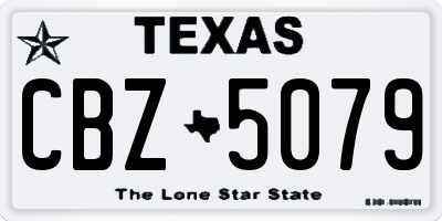 TX license plate CBZ5079