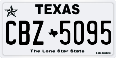 TX license plate CBZ5095