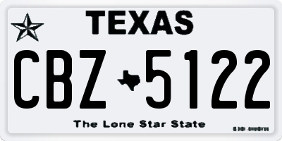 TX license plate CBZ5122