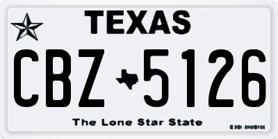 TX license plate CBZ5126