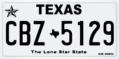 TX license plate CBZ5129