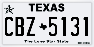 TX license plate CBZ5131