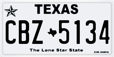 TX license plate CBZ5134