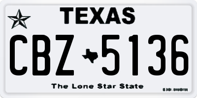 TX license plate CBZ5136