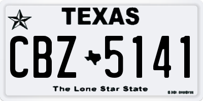 TX license plate CBZ5141