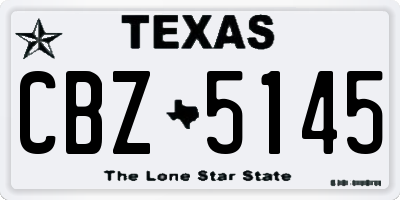 TX license plate CBZ5145