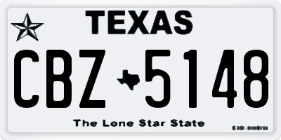 TX license plate CBZ5148