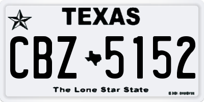 TX license plate CBZ5152